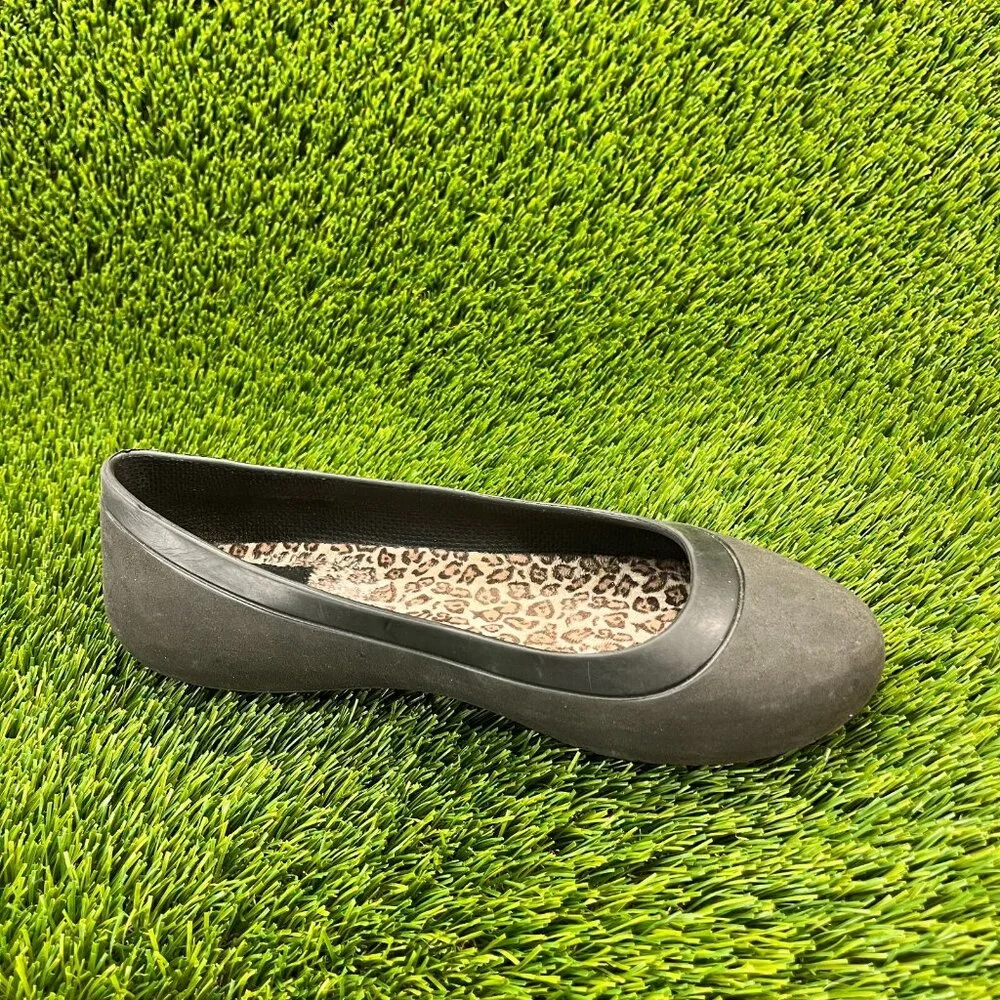 Crocs Mammoth Womens Size 8 Black Casual Walking‎ Slip On Ballet Flats Shoes